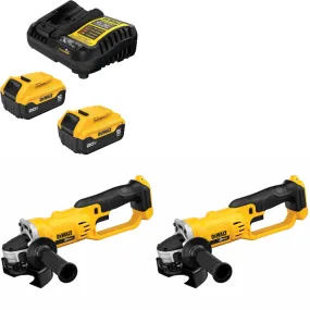 DeWalt DCB205-2C 20V MAX XR Starter Kit W/ FREE DCG412B 20V MAX Cut-Off Tool-2Pk