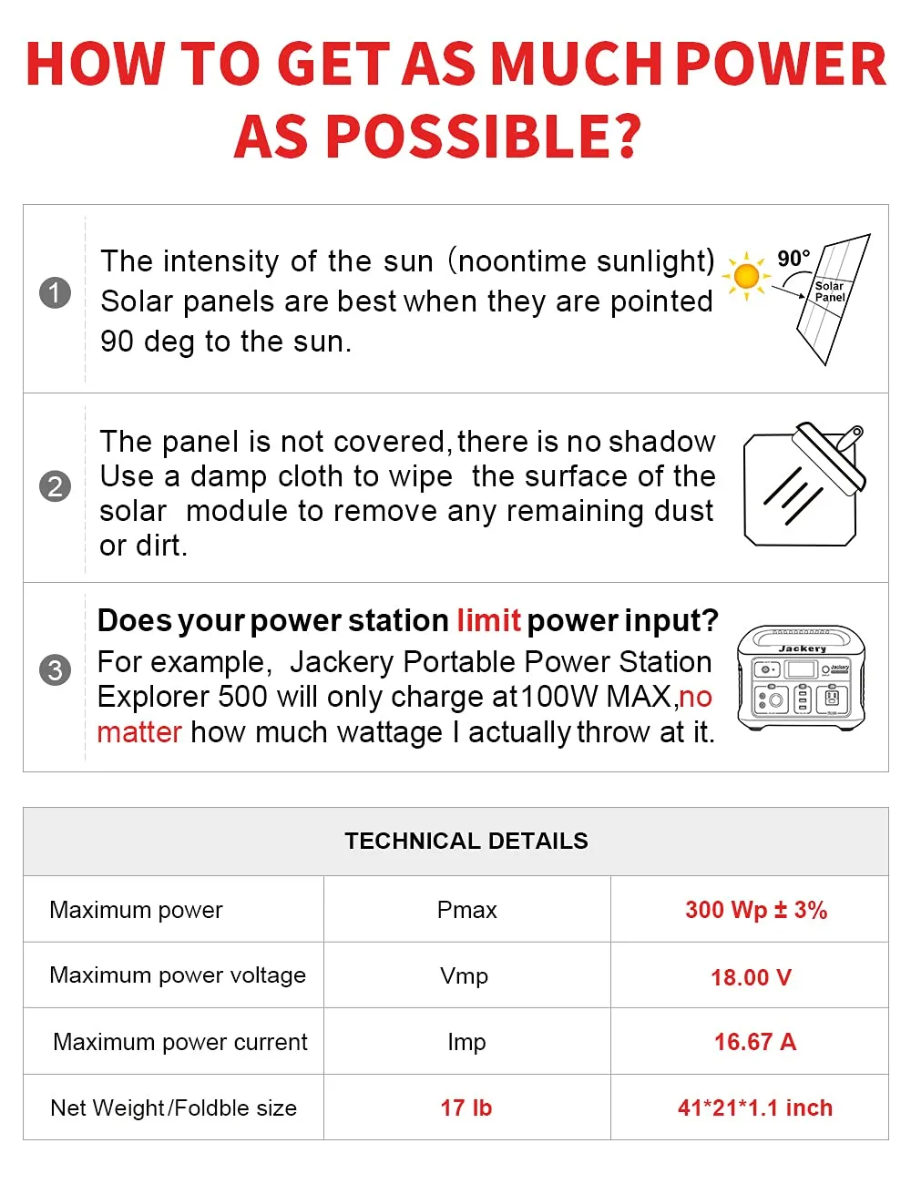 DOKIO 300W 18V Portable Solar Panel Kit Folding Solar Charger with 2 USB Outputs for 12v Batteries/Power Station AGM LiFePo4 RV Camping Trailer Car Marine