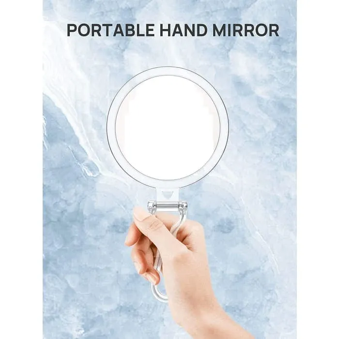 Double-sided 1x/10x Magnifying Foldable Makeup Mirror For Handheld, Table And Travel Usage