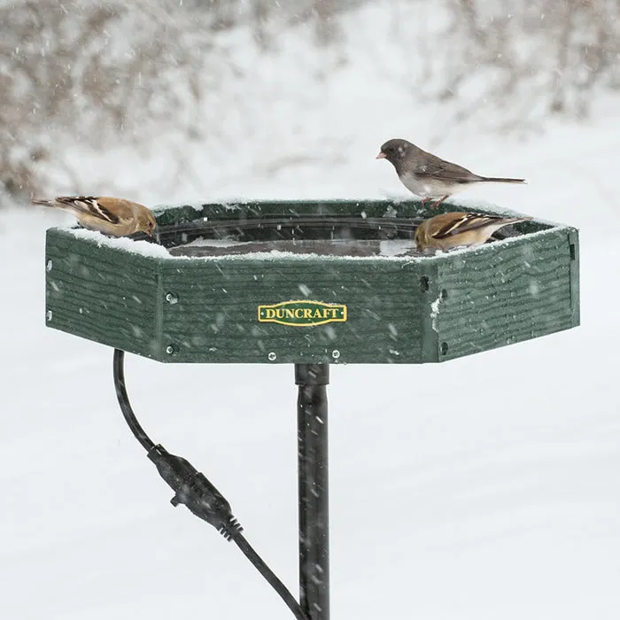 Duncraft Hexagon Heated Post Bird Bath