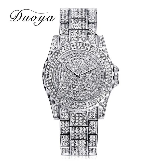 Duoya Luxury Brand Women Bracelet Steel Watch Women Fashion Wristwatch Gold Classic Business Quartz Watch Electronic Wrist Watch