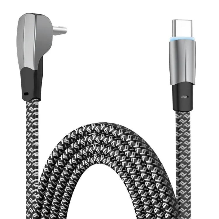 Elbow USB-C Fast Charge Data Cable - 3A High-Speed Nylon Braided Charging Wire