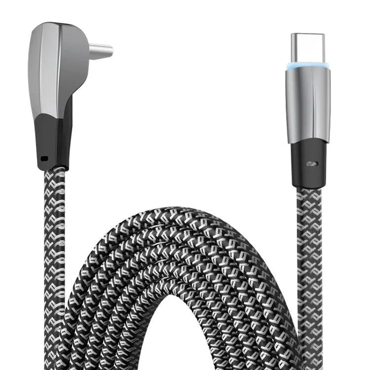 Elbow USB-C Fast Charge Data Cable - 3A High-Speed Nylon Braided Charging Wire