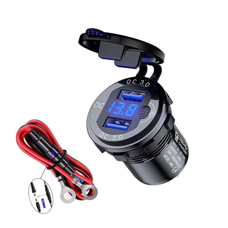 Fast Charging Car USB Charger With Key Switch