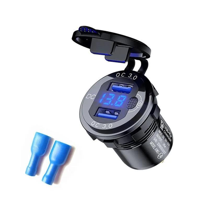 Fast Charging Car USB Charger With Key Switch