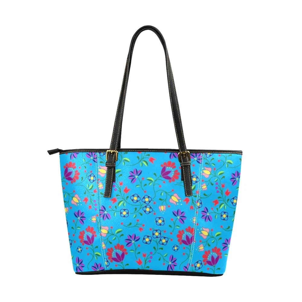 Fleur Indigine Ciel Leather Tote Bag/Large