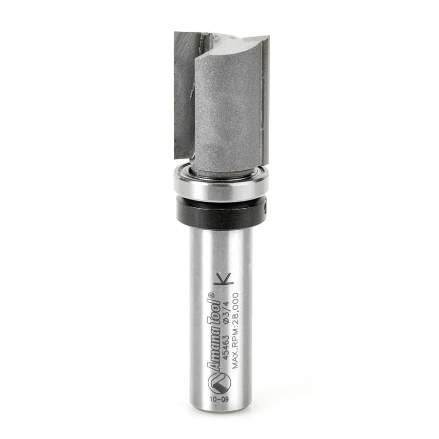 Flush Trim Plunge Router Bit | Various Dia x 1 x 1⁄2"Shank with Upper BB | 45463 | 738685854631