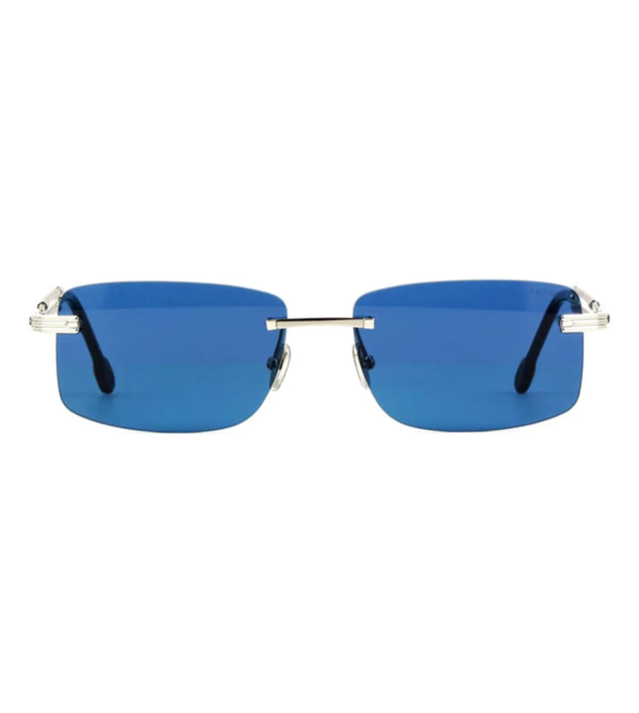 Fred Unisex Blue Rectangular Sunglasses