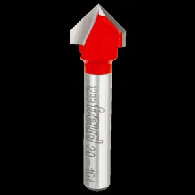 Freud 20-104 Router Bit, 1/2 in Dia Cutter, 1-3/4 in OAL, 1/4 in Dia Shank, 2-Cutter, Carbide