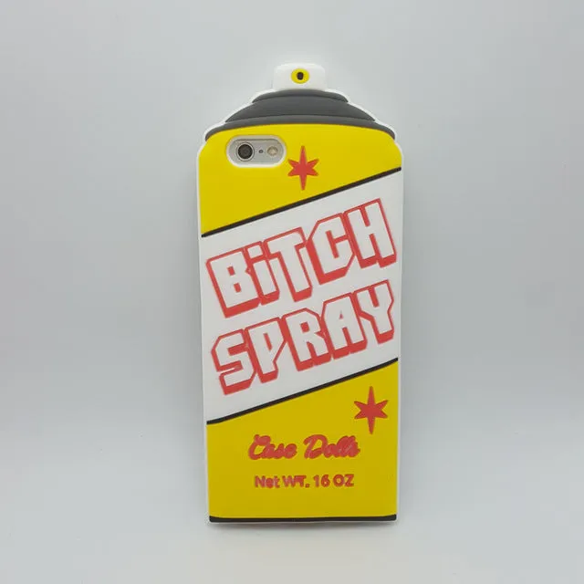 Funny 3D b*tch positive vibes spray can phone case