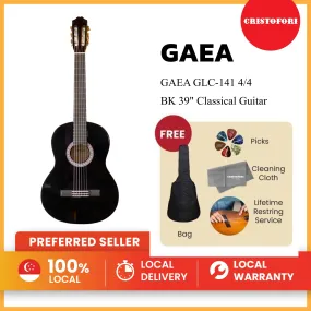 GAEA GLC-141 4/4 BK 39" Classical Guitar