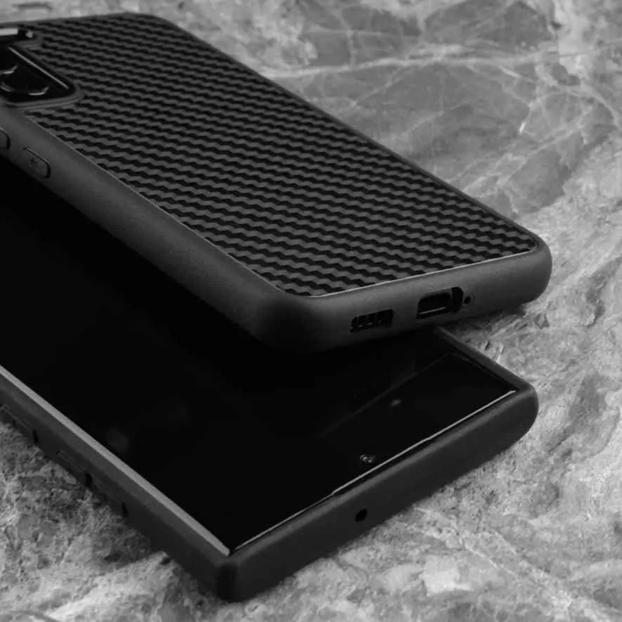 Galaxy S22 Ultra Cute Phone Case: Real Carbon Fiber, Business Cover