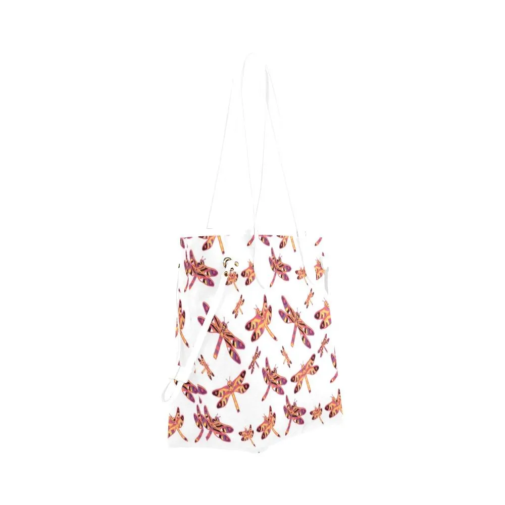 Gathering White Clover Canvas Tote Bag