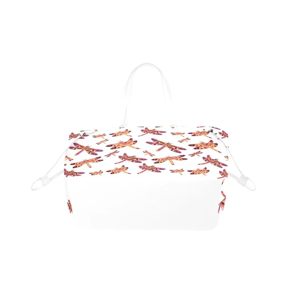 Gathering White Clover Canvas Tote Bag