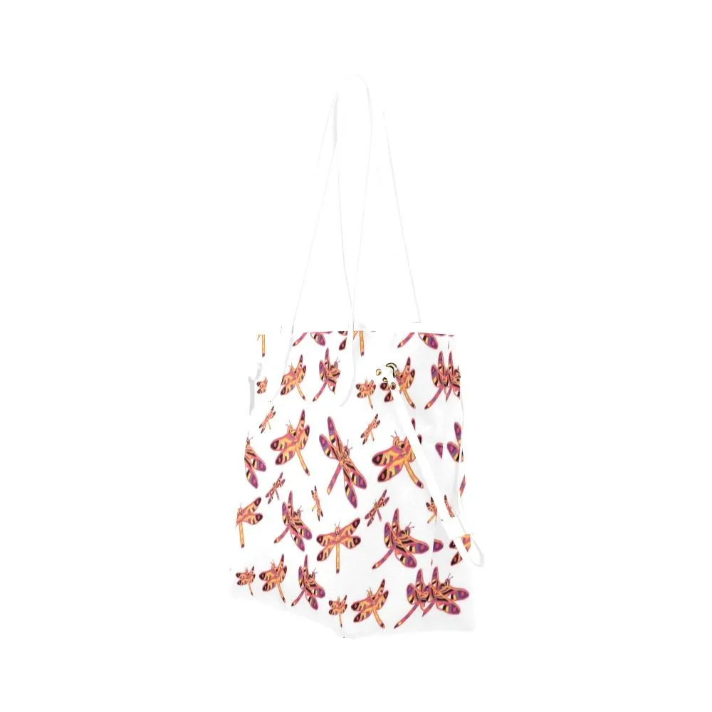 Gathering White Clover Canvas Tote Bag