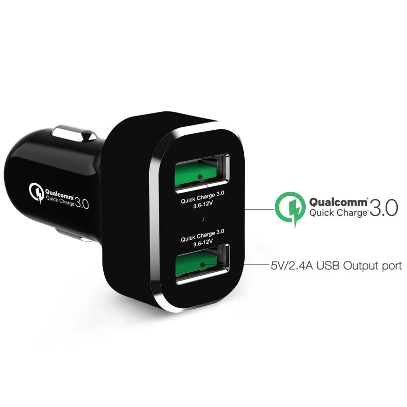 GDS® 2-Port USB Cigarette Charger with Qualcomm® Quick Charge™