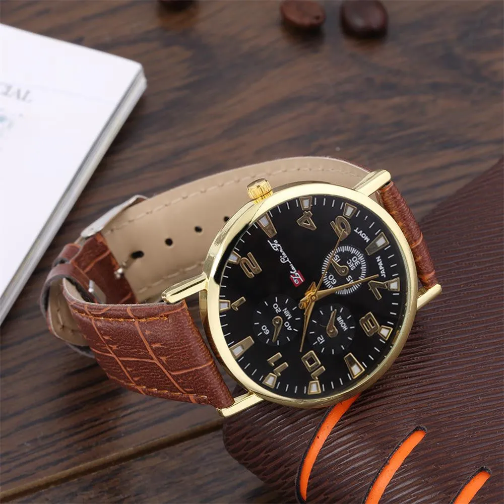 Geneva leather waterproof watch a variety of colors quartz-watch