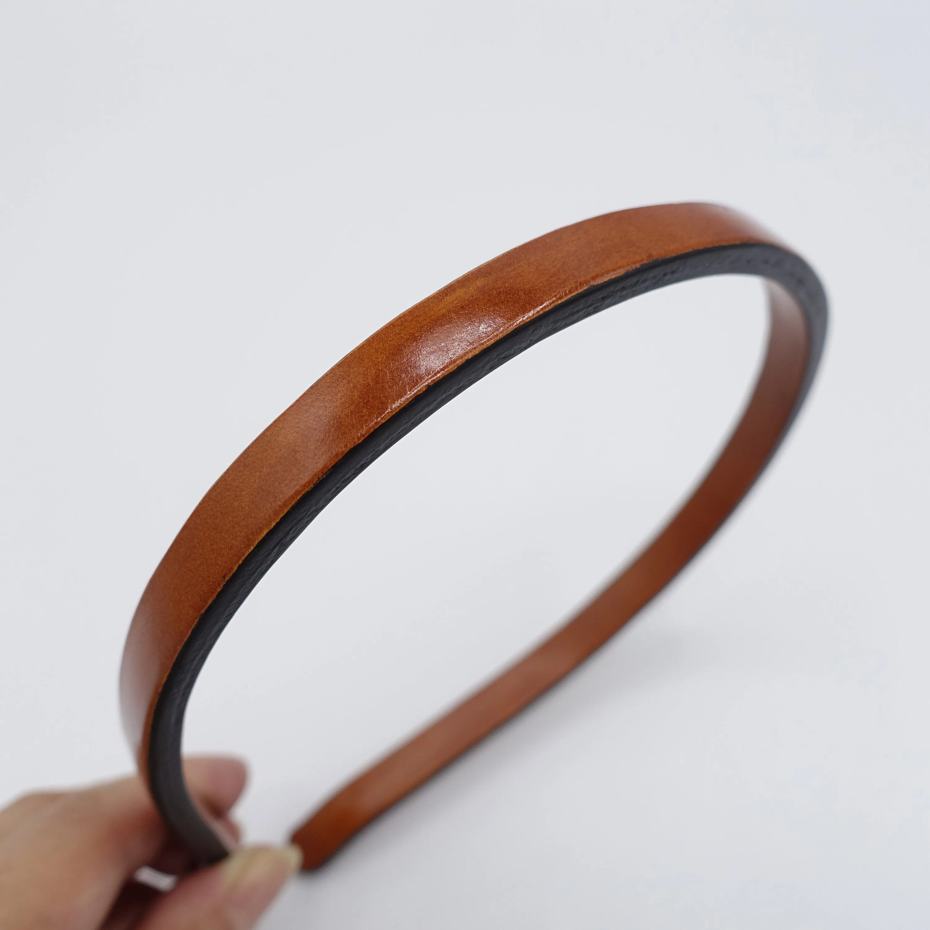 genuine leather headbands, Thin headband, Romanesque leather headband, leather hair accessories for women