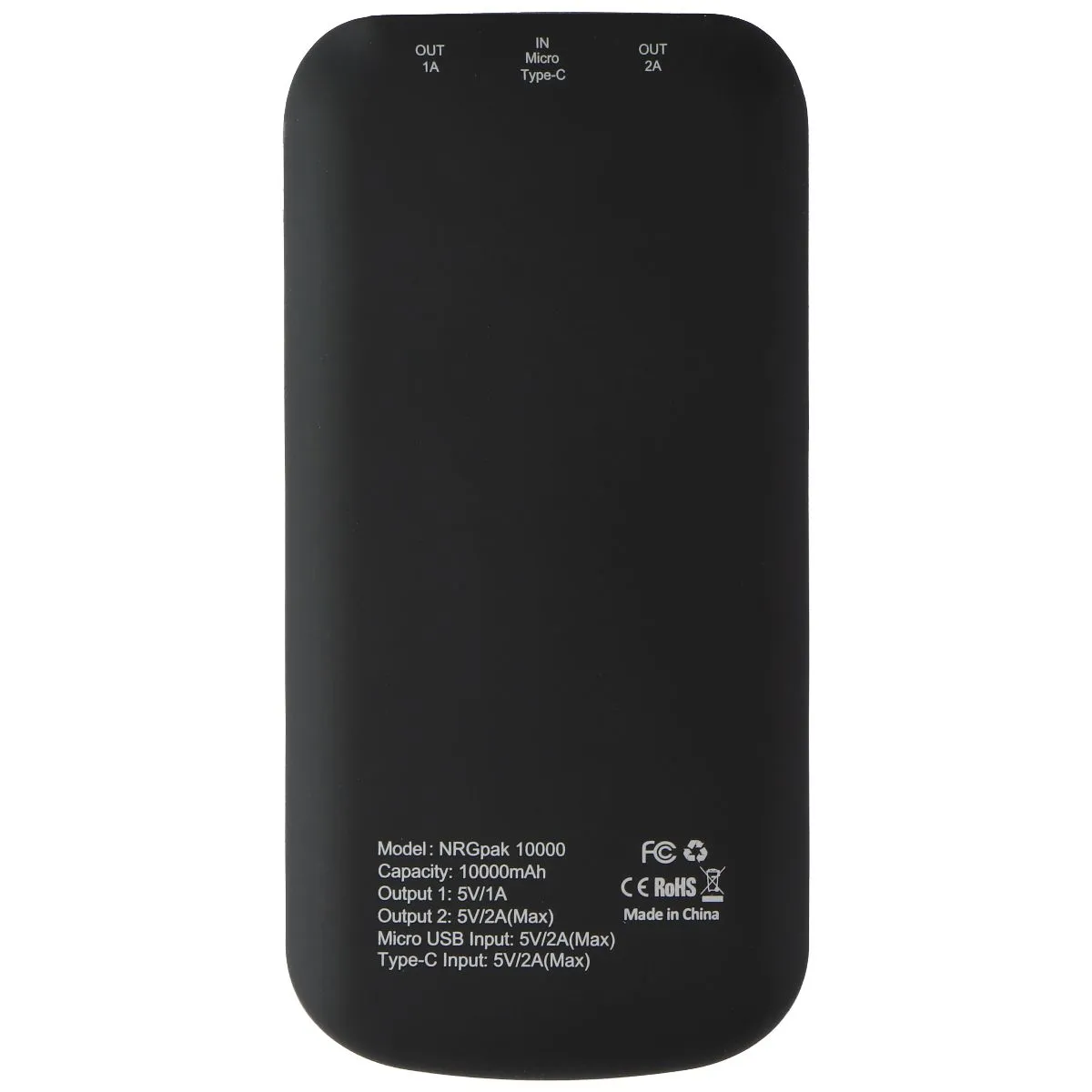 Ghostek Life NRGpak  (10,000mAh) Portable Dual USB Power Bank - Black