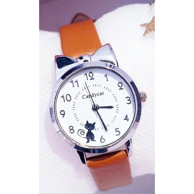 Girl Fashion Watch and Watch   Bracelet Set, Cute Analog Children Quartz Watch