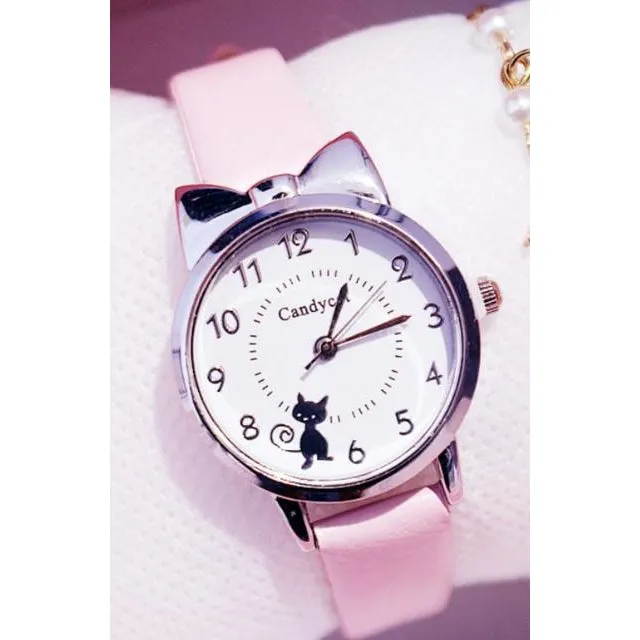 Girl Fashion Watch and Watch   Bracelet Set, Cute Analog Children Quartz Watch