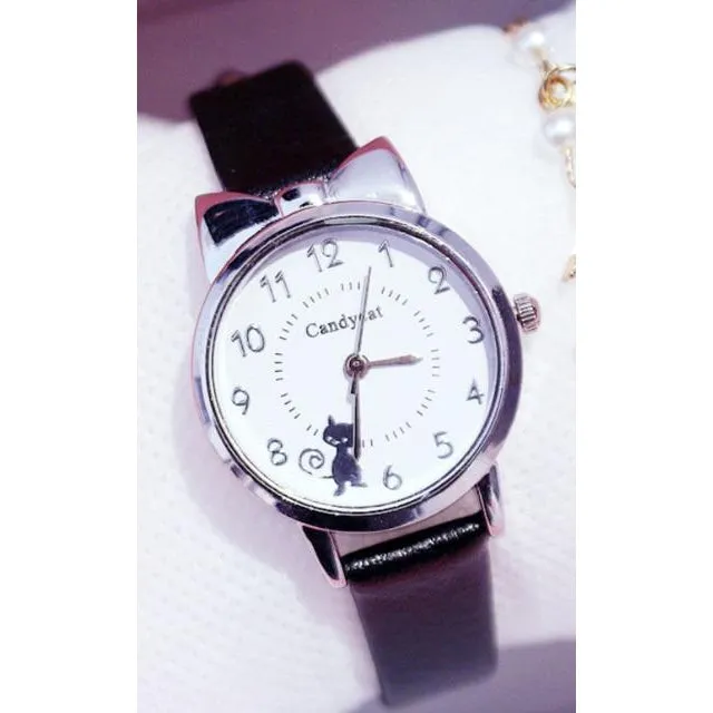 Girl Fashion Watch and Watch   Bracelet Set, Cute Analog Children Quartz Watch