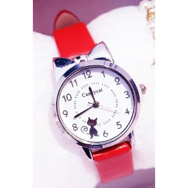 Girl Fashion Watch and Watch   Bracelet Set, Cute Analog Children Quartz Watch