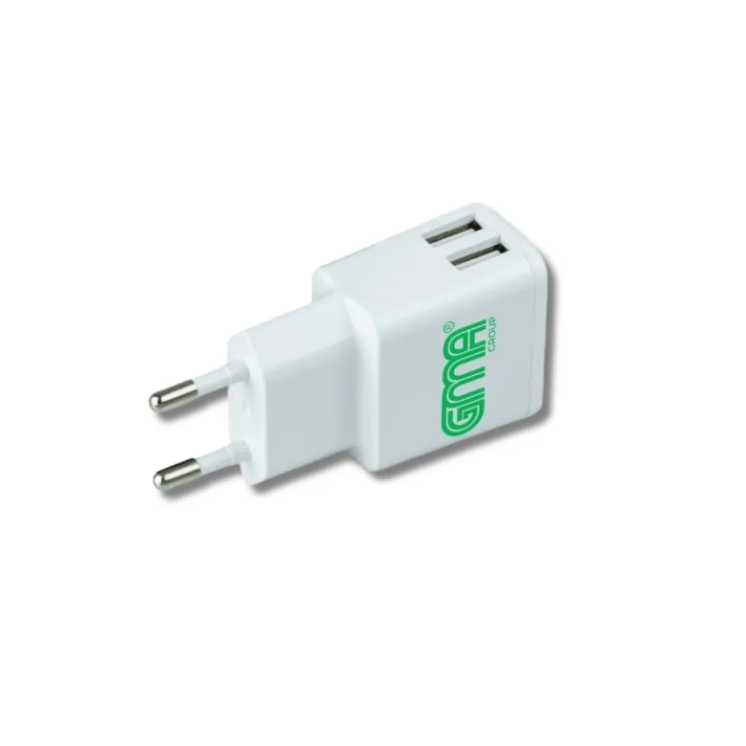 GMA | Dual USB Charger 2.4A - White