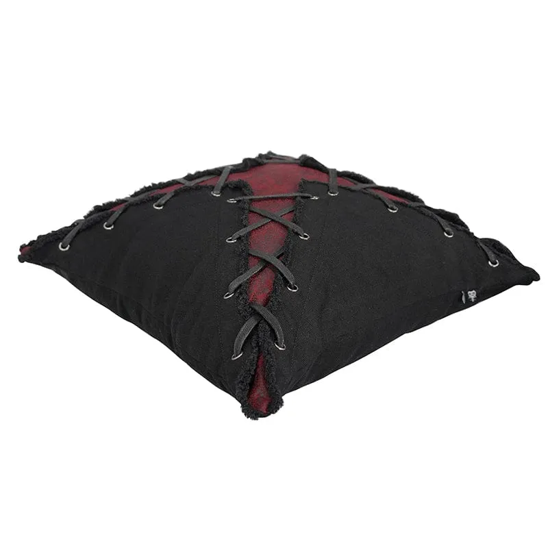 Gothic Strappy Unedged Pillow Case with Pillow Inner