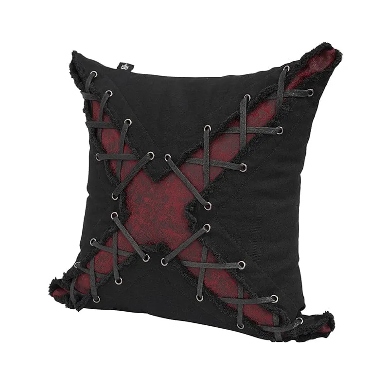 Gothic Strappy Unedged Pillow Case with Pillow Inner