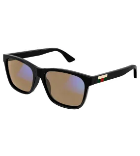 Gucci Men's Yellow Rectangular Sunglasses