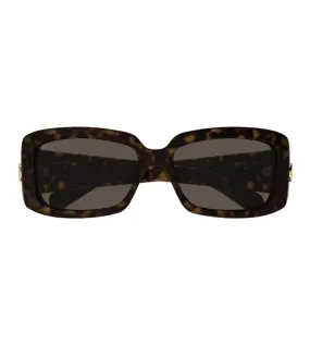 Gucci Women's Brown Rectangular Sunglasses