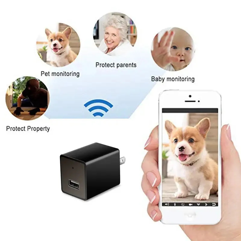 HD 1080P WIFI Mini USB Charger Camera-Hidden Camera Wall Charger