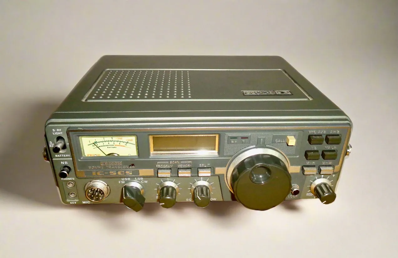 Icom IC-505 Portable Multi-mode 50 MHz Transceiver In Its Original Box