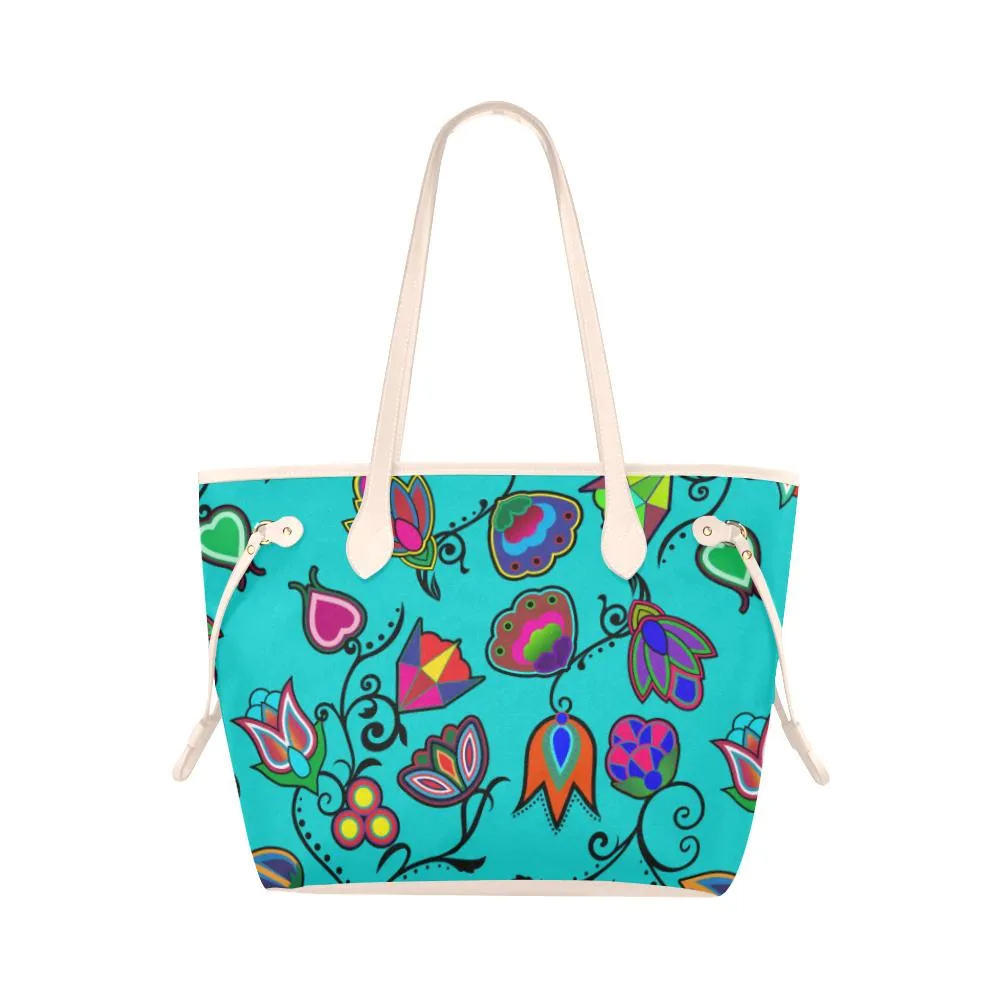 Indigenous Paisley - Sky Clover Canvas Tote Bag