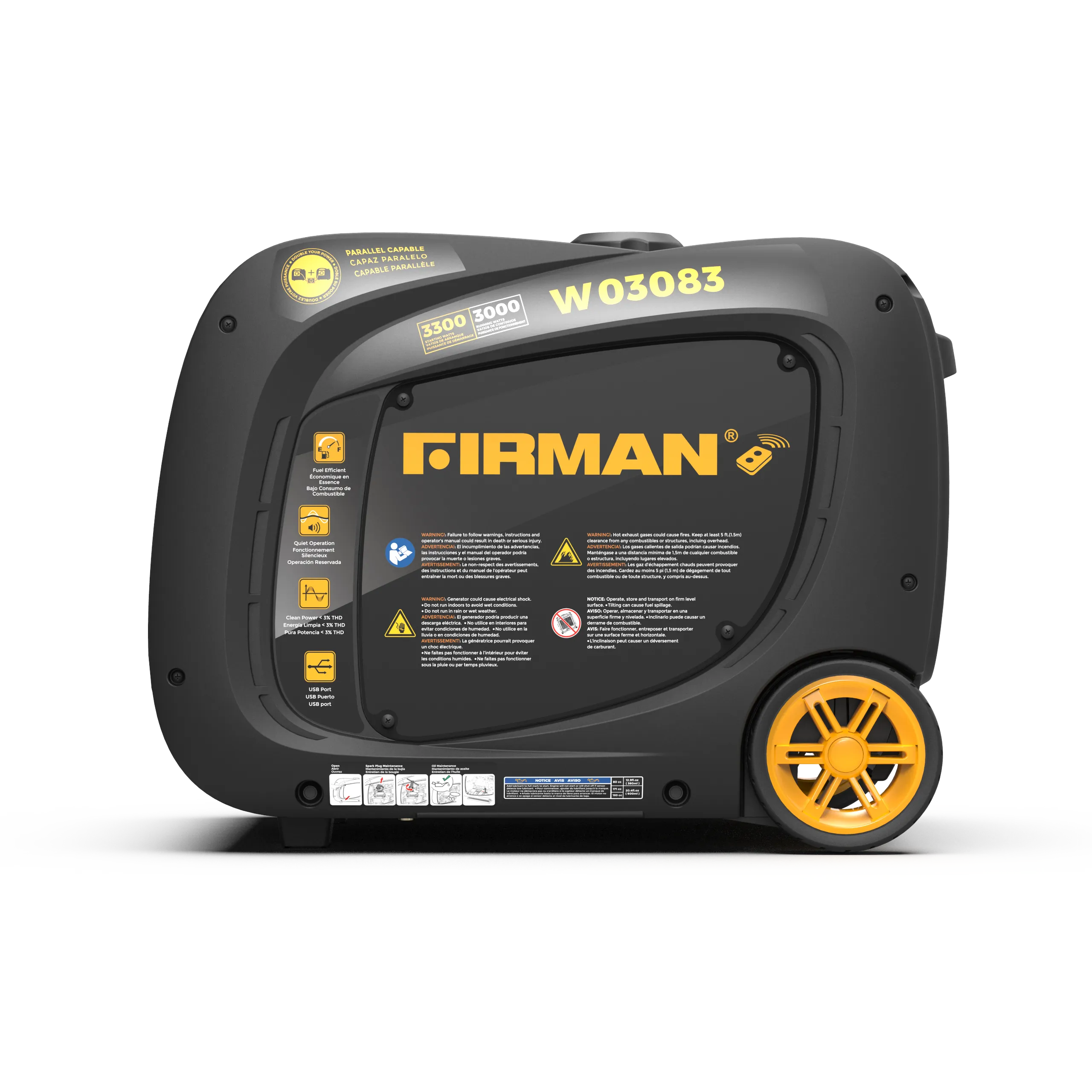 Inverter Portable Generator 3300W Remote Start