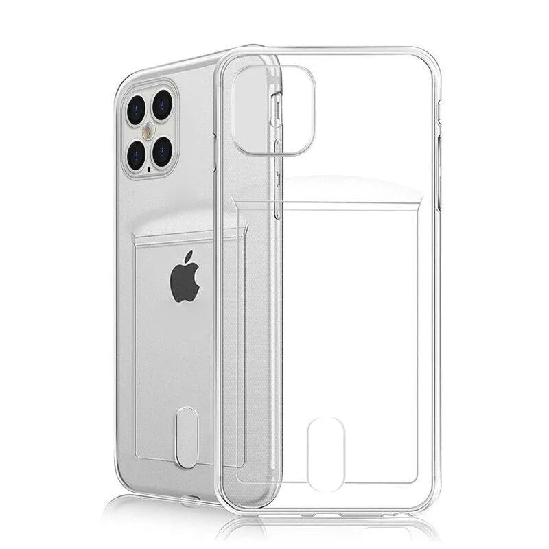 IPhone 13 Pro Max/ 12 Pro Max ShockProof Clear Case With Card Slot