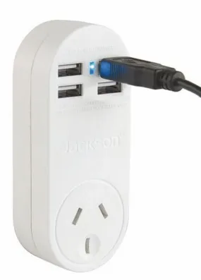 Jackson USB Wall Charger 4 USB Ports PT4USB