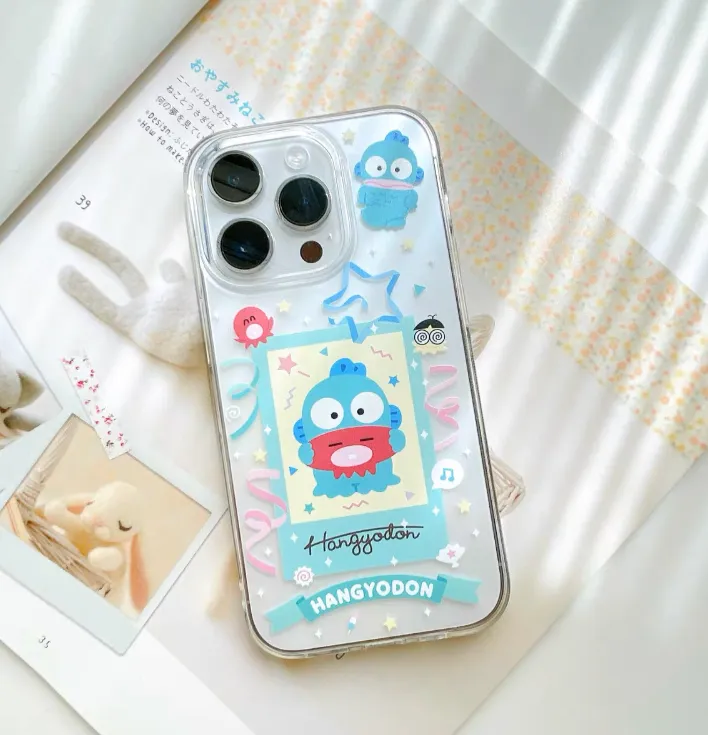 Japanese Cartoon Happy Party with friends | My Melody Kuromi Cinnamoroll Pochacco Hangyodon iPhone Case PLUS SE2 11 12 13 14 15 Pro Promax 12mini 13mini