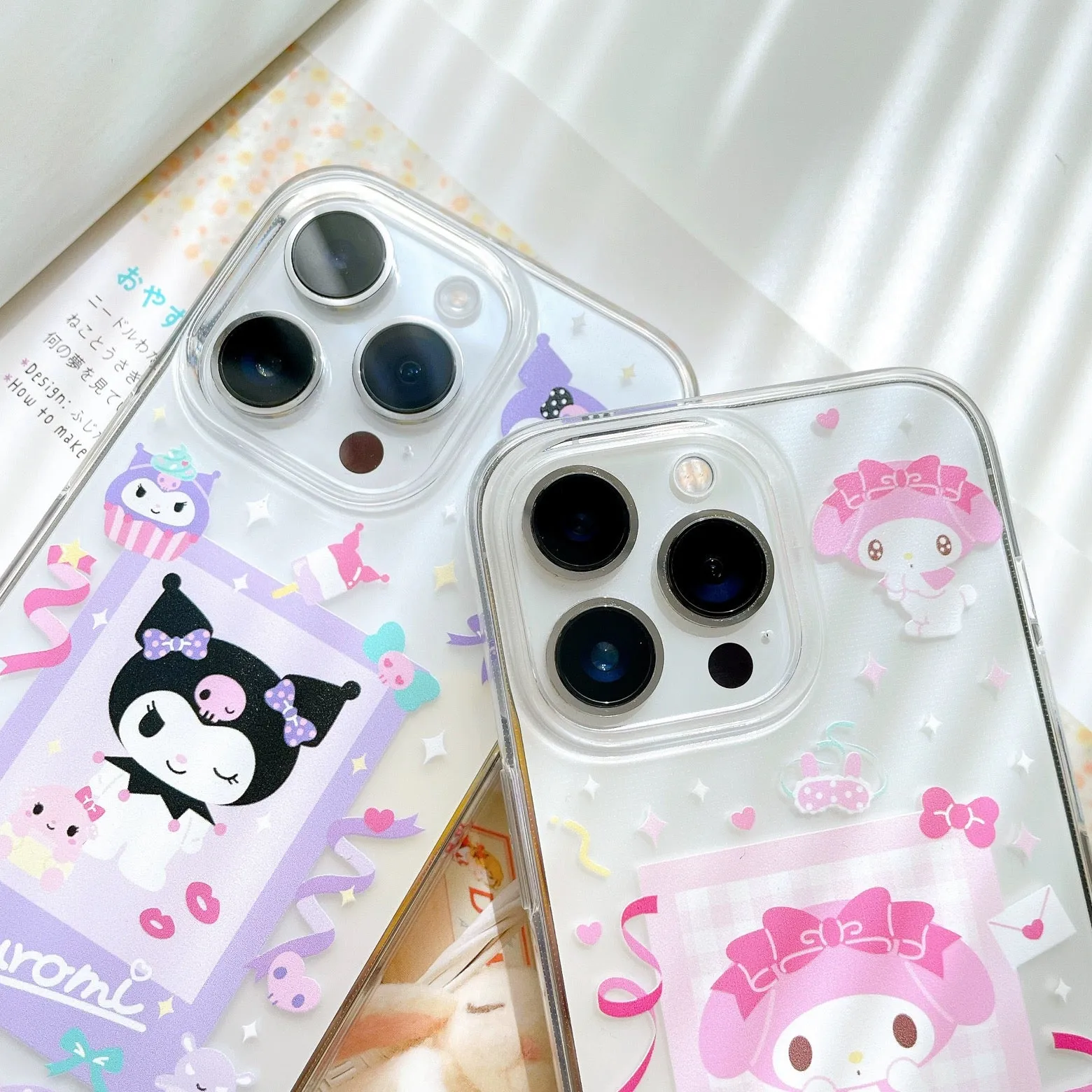 Japanese Cartoon Happy Party with friends | My Melody Kuromi Cinnamoroll Pochacco Hangyodon iPhone Case PLUS SE2 11 12 13 14 15 Pro Promax 12mini 13mini