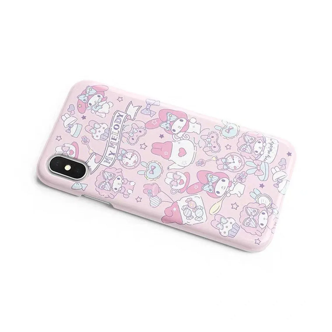 Japanese Cartoon MM & Piano Tea Party Pink iPhone Case PLUS XS XR X 11 12 13 14 15 Pro Promax