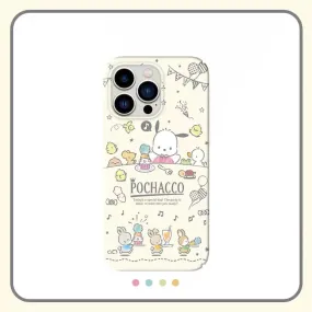 Japanese Cartoon PC Tea Party iPhone Case PLUS XS XR X 11 12 13 14 15 Pro Promax