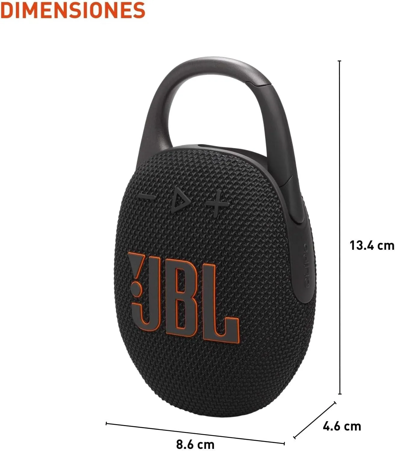 JBL Clip 5 - Ultra-Portable, Waterproof & Dustproof Bluetooth Speaker, Big Pro Sound with Punchy Bass, Integrated Carabiner, up to 12 Hours of Play, Made in Part with Recycled Materials (Black)