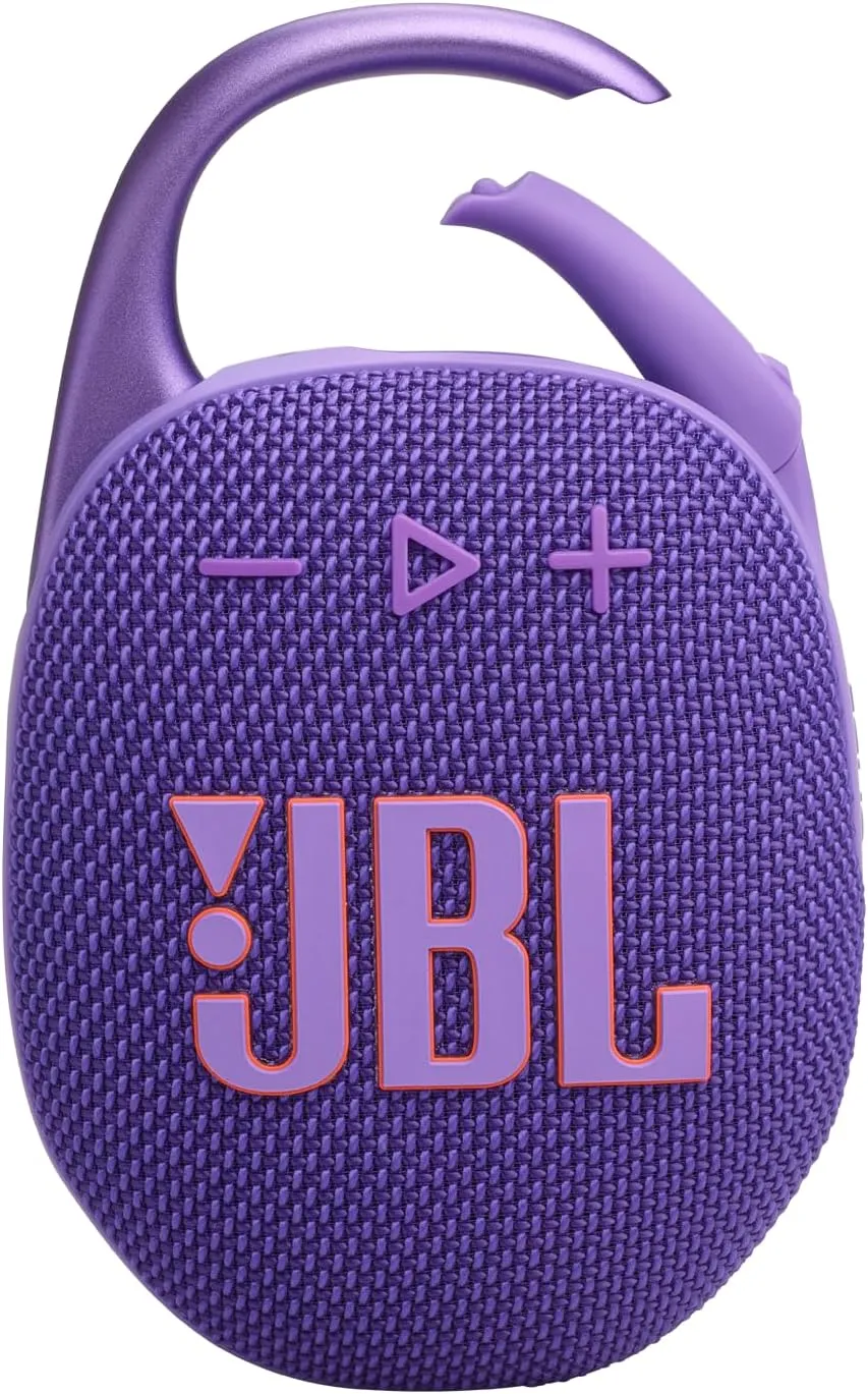 JBL Clip 5 - Ultra-Portable, Waterproof & Dustproof Bluetooth Speaker, Big Pro Sound with Punchy Bass, Integrated Carabiner, up to 12 Hours of Play, Made in Part with Recycled Materials (Black)