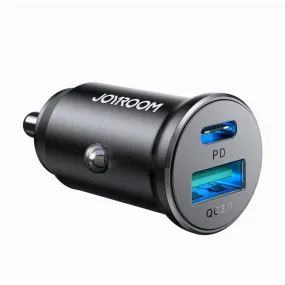 Joyroom - (30W) USB A / USB C car charger PD/QC 3.0 - Black