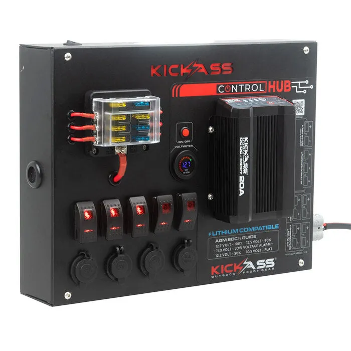 KickAss 12V Control Hub With 20A DCDC Charger