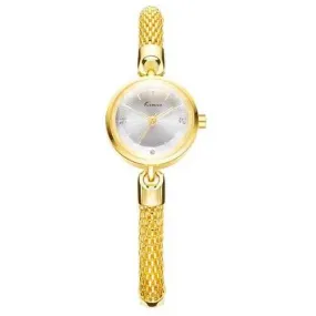 KIMIO KW6128S Fashion Women Quartz Watch Elegant Columnar Strap Ladies Dress Watch