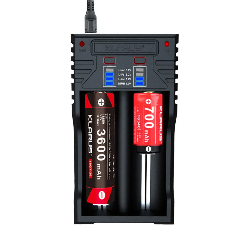 KLARUS K2 Versatile Two Cell Battery Charger