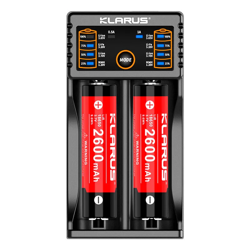 KLARUS K2 Versatile Two Cell Battery Charger