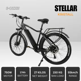 Kristall Stellar Electric Bike 750W Free Phone Holder   Bag  6 Months Free Service